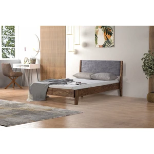 Brady Mobilya Berxo Puflu Ahşap Karyola-Ceviz