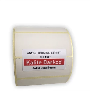 Kalite Barkod 65X30 Termal Etiket | Rulo Barkod Etiketi