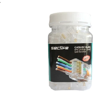 SNW-7025P Cat6 8P8C Çift Sıralı (100 Ad.) RJ45 Konnektör
