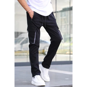 Siyah Kargo Cep Jogger Pantolon 5791