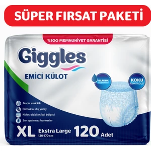 Yetişkin Emici Külot Ekstra Large 30'lu 4 Paket (120 Adet)