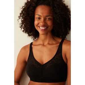 #Hiççamaşırı Siyah Balensiz Dantelli Bralet