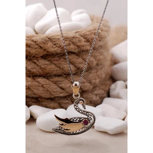 Sümer Telkari Kuğu Telkari Işlemeli Gümüş Kolye 126