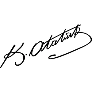 Quart Aksesuar Kemal Atatürk Imza Sticker Araba Cam Sticker