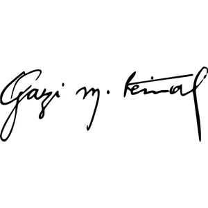 Quart Aksesuar Gazi M.kemal Atatürk Imza Sticker Oto Araba Cam Sticker