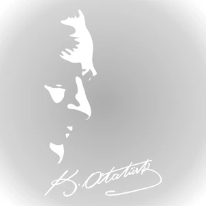 Quart Aksesuar Kemal Atatürk Silüeti ve Imza Oto Araba Sticker