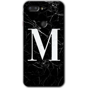 Bera Aksesuar General Mobile Gm 9 Pro Kılıf Hd Desen Baskılı Arka Kapak - Siyah Mermer Desenli M Harfi