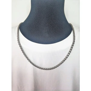 Paslanmaz Çelik Kolye Örgü Model 5mm 55CM