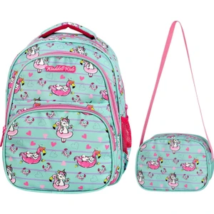 Waddell Çanta Açık Yeşil Unicorn Okul Çantası Seti - Waddell Bag Sırt Çantası+Beslenme Çantası