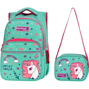 Waddell Çanta Yeşil Little Horse Ilkokul Çanta Takımı - Waddell Bag Kız Okul Sırt Çantası