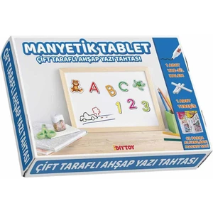 Dıytoy 2250 Manyetik Çift Taraflı Tablet Ahşap Yazı Tahtası -Dıytoy