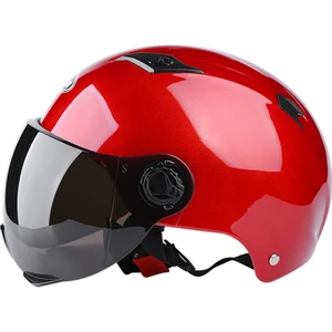 Battery Motorcycle Electric Vehicle Helmet Riding Half Helmet Unisex Safety Helmet(Yurt Dışından)
