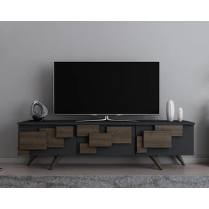 3D Tv Ünitesi Antrasit   Ceviz