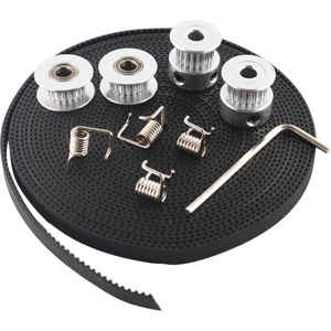 2x Gt2 Kasnak 20 Diş Çapı 5mm + Gt2 6mm Triger Kayışı ve 2x Avara 3D Yazıcı Için 4x Gergi Reprap (Yurt Dışından)