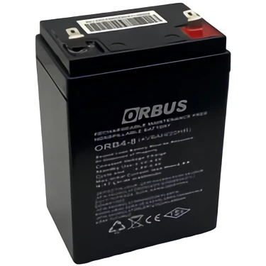Orbus 4V 8AH Akü 4 Volt 8 Amper Kapasite Türkiye Menşeli Standart