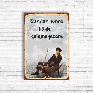 Trend Poster Kemal Sunal Retro Ahşap