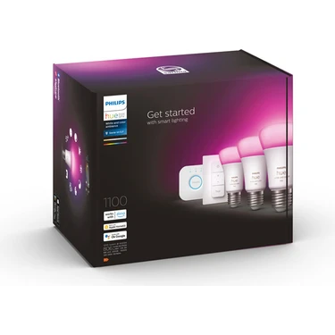 Philips Hue WCA 9-75W E27 Renkli Akıllı Ampul 3'lü Başlangıç Seti