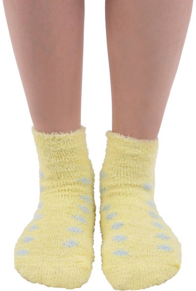 Sahab Sahab Kadın Peluşlu Patik Çorap 48500 | Sarı
