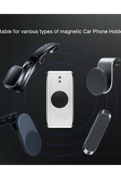 PSGT 2ADET Telefon Araç Içi Tutucu Stant Metal Plaka Magnetic Mıknatıslı Tutucular Için Metal Saç Seti 3m