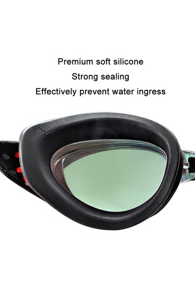 Wave Dalga Karşıtı Yüzme Gözlükleri, Renk: Kırmızı Siyah 600 Derece (Yurt Dışından)