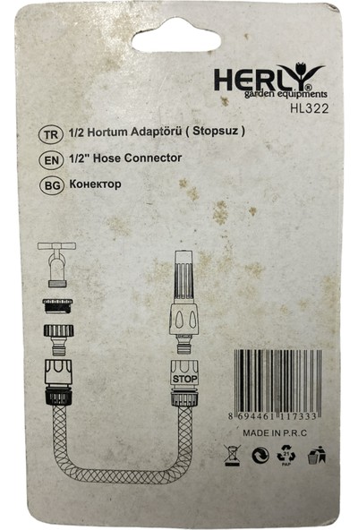 Herly 1/2 Hortum Jakı (Stopsuz)