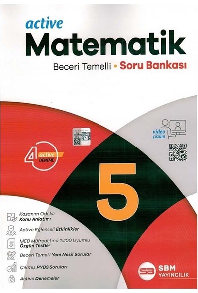 SBM Yayınları Sbm  5. Sınıf Active Matematik Soru Bankası (Beceri Temelli)