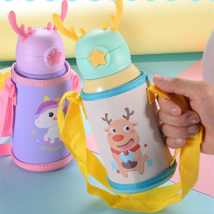 500 ml. Taşınabilir Yalıtımlı Çocuk Suluk - Yeşil (Yurt Dışından)