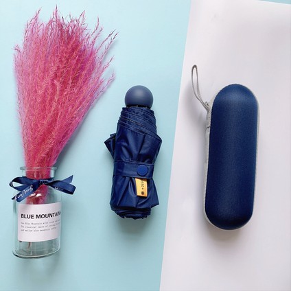 8 Kemik Beş Katlı Şemsiye Kılıfı - Lacivert (Yurt Dışından)