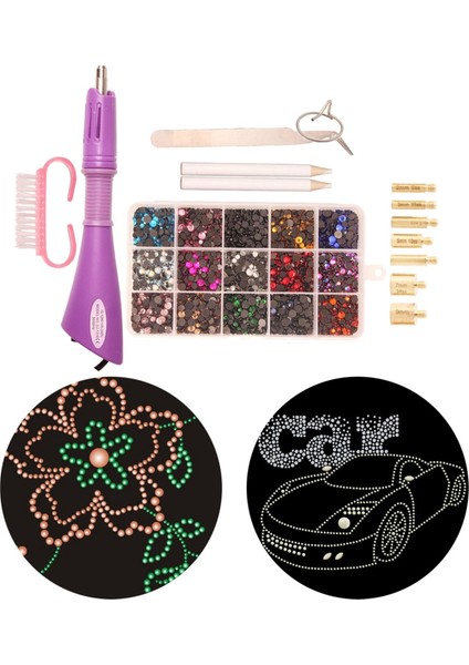 Aplikatör, Dıy Setter 7 Farklı Ipucu, Cımbız ve Fırça ve Rhinestones Kristal Dahil (Yurt Dışından) modelleri