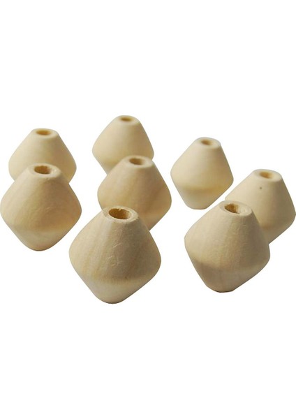 6 mm Delikli 20 Adet Boyasız Geometrik Bitmemiş Ahşap Top (Yurt Dışından) indirimleri
