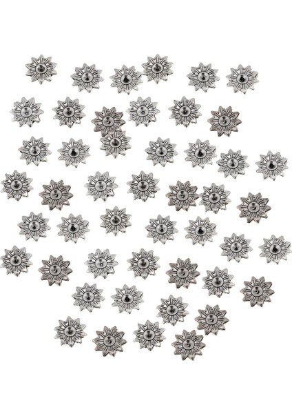 50 Adet Çiçek Gevşek Aralayıcı Metal Boncuk (Yurt Dışından)
