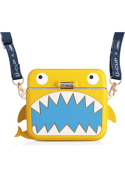 450ML Sevimli Köpekbalığı Modeli Çocuk Su Şişesi - Sarı (Yurt Dışından)