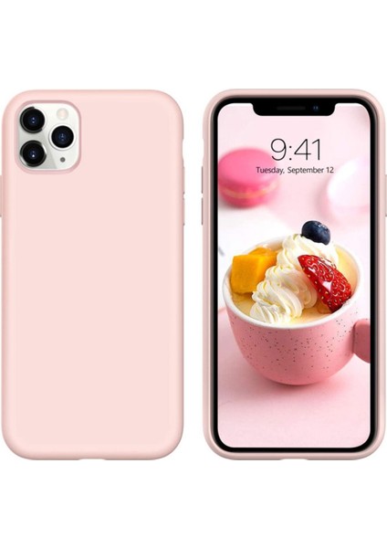 Apple iPhone 11 Pro Kılıf Lansman Silikon Mat Yüzey Içi Kadife Kapak Tpu