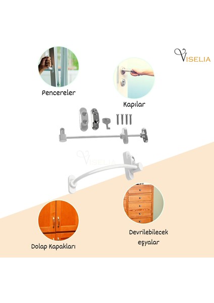 Koyu Kahve Pencere Kilidi Halatlı Çocuk Güvenlik Emniyet Hırsız Pimapen Pvc Kapı Bebek Kilidi modelleri