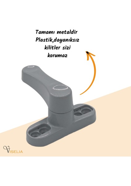Gri Pencere Emniyet Kilidi Çocuk Hırsız Kilidi Çekmeli Metal Kilit fiyatları