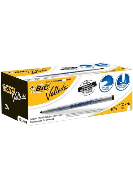 Bic Velleda 1721 Çocuk Tahta Kalemi Siyah 24'lü Kutu