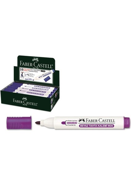 Faber Castell Beyaz Tahta Kalemi Mor 10'lu Kutu