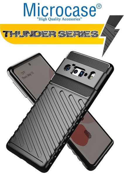Google Pixel 6 Pro Thunder Serisi Darbeye Dayanıklı Silikon Kılıf - Siyah fiyatları