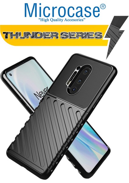 Oneplus 8 Pro Thunder Serisi Darbeye Dayanıklı Silikon Kılıf - Siyah