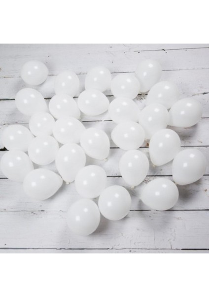 80 Adet Beyaz Renk Balon-Dogum Günü Parti Balonları-Açılış Balonları-1 Kalite