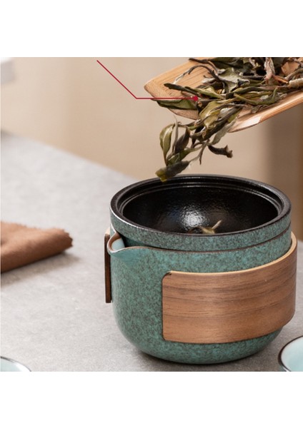 Kuai Ke Kupası Seyahat Çay Seti Taşıma Çantası Bir Pot Iki Bardak Tek Çaydanlık Açık Kung Fu Basit ve Kolay (Yurt Dışından)