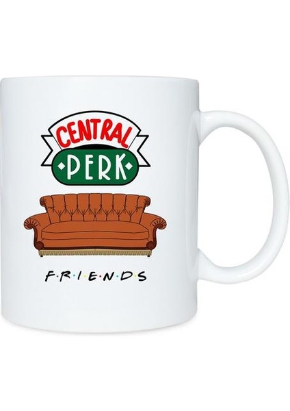 Friends Temalı Seramik Kupa - Beyaz (Yurt Dışından)