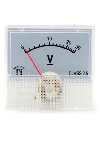 Voltmetre Analog 0-30V Dc Gösterge 45x48 mm