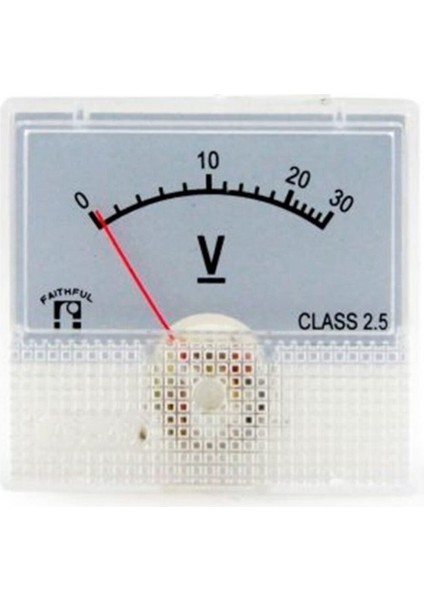 Voltmetre Analog 0-30V Dc Gösterge 45x48 mm