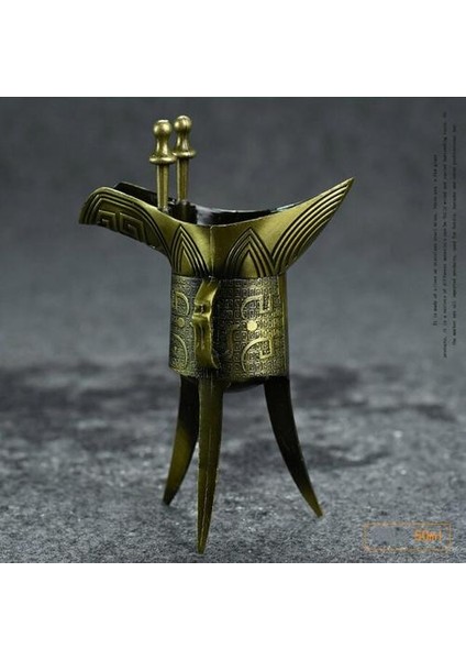20 ml Çin Qin Hanedanı Bronz Tripod Antika Şarap Cam Sanat Koleksiyonu Likör Ruhları Vodka Shot Cam Tipsy Kokteyl Kupası Dekorasyon | Atış Cam (Yurt Dışından) fırsatları
