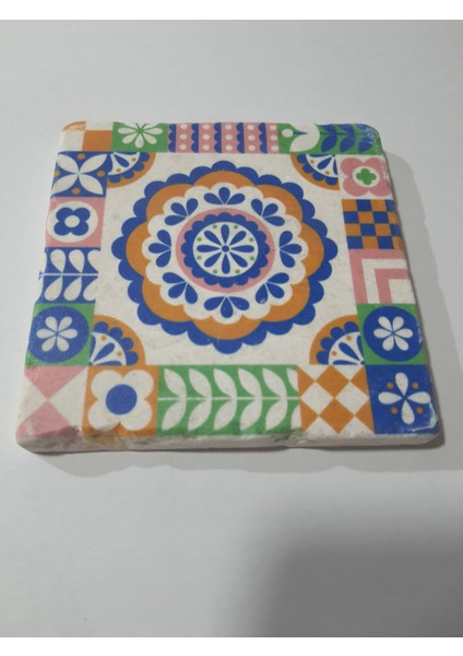 Dekoratif Figürlü Doğal Taş Gider Kapağı Banyo Süsü Tekli 10x10 Cm