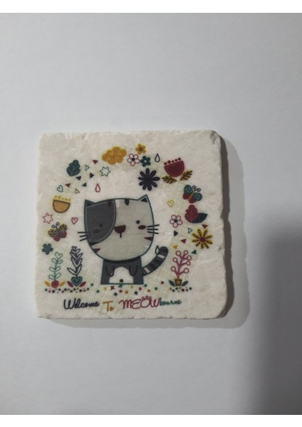 Dekoratif Figürlü Doğal Taş Gider Kapağı Banyo Süsü Tekli 10x10 Cm