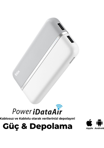 iData Air 32 Gb Hafızalı Çift Çıkışlı 10000 mAh Powerbank