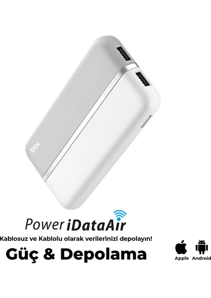 iData Air 64 Gb Hafızalı Çift Çıkışlı 10000 mAh Powerbank