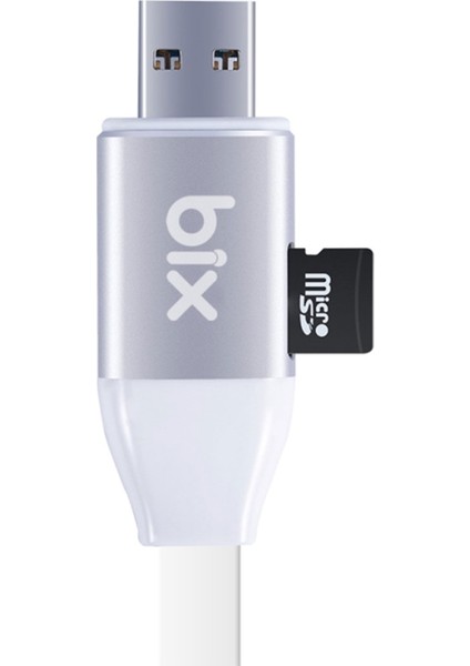iData Pro Micro SD Kart Okuyuculu iPhone Şarj Kablosu